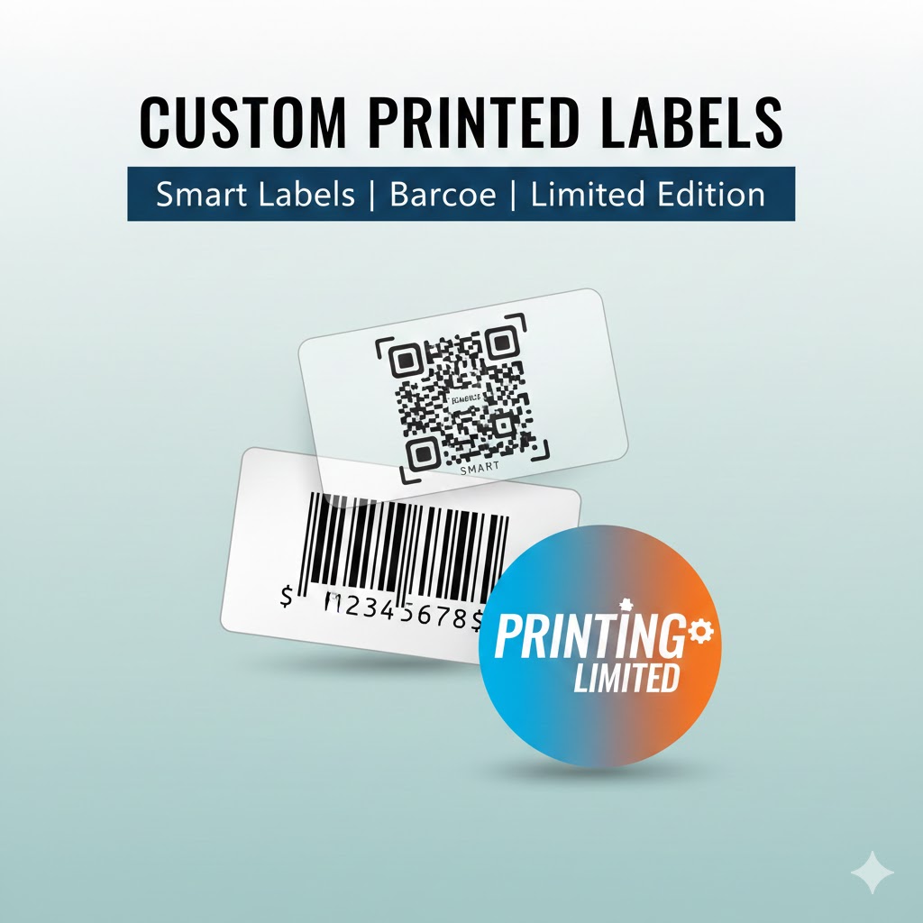 printed product limited, smart lables, bar code printed.