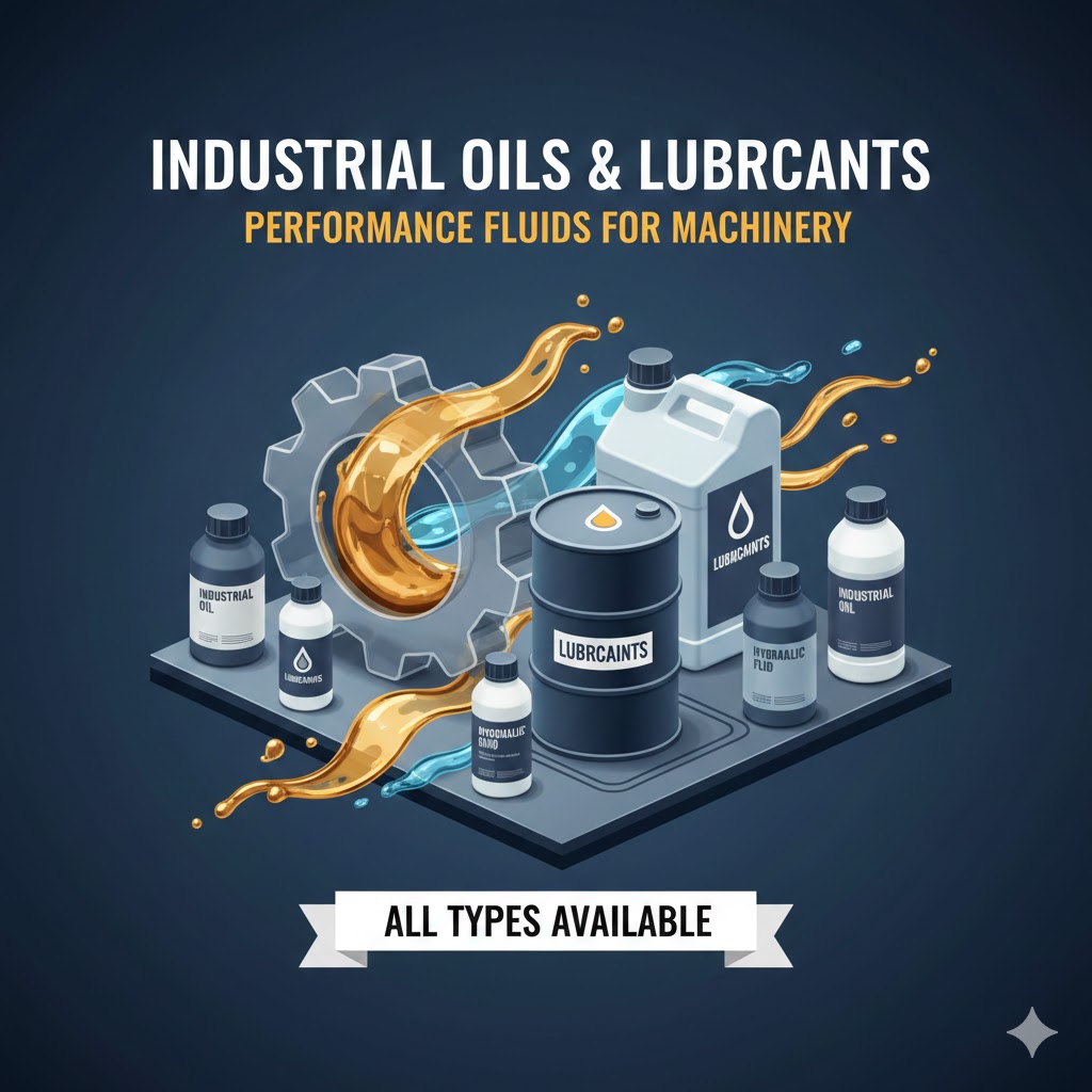  industrial oils and lubricants. Their product range includes:  Engine Oil  Agriculture Purpose Oil  Gear Oil  Hydraulic Oil  Grease  Industrial Cutting Oil  Base Oil (SN 500 and other base oils)