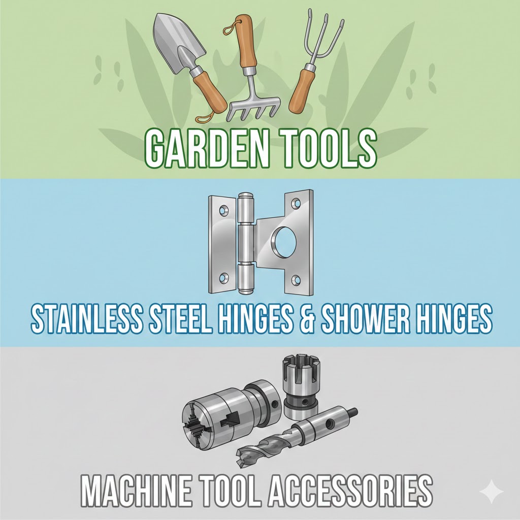garden tools, wooden handle, stainless steel hinges, hand shovel, shower hinges & machine tool accessories