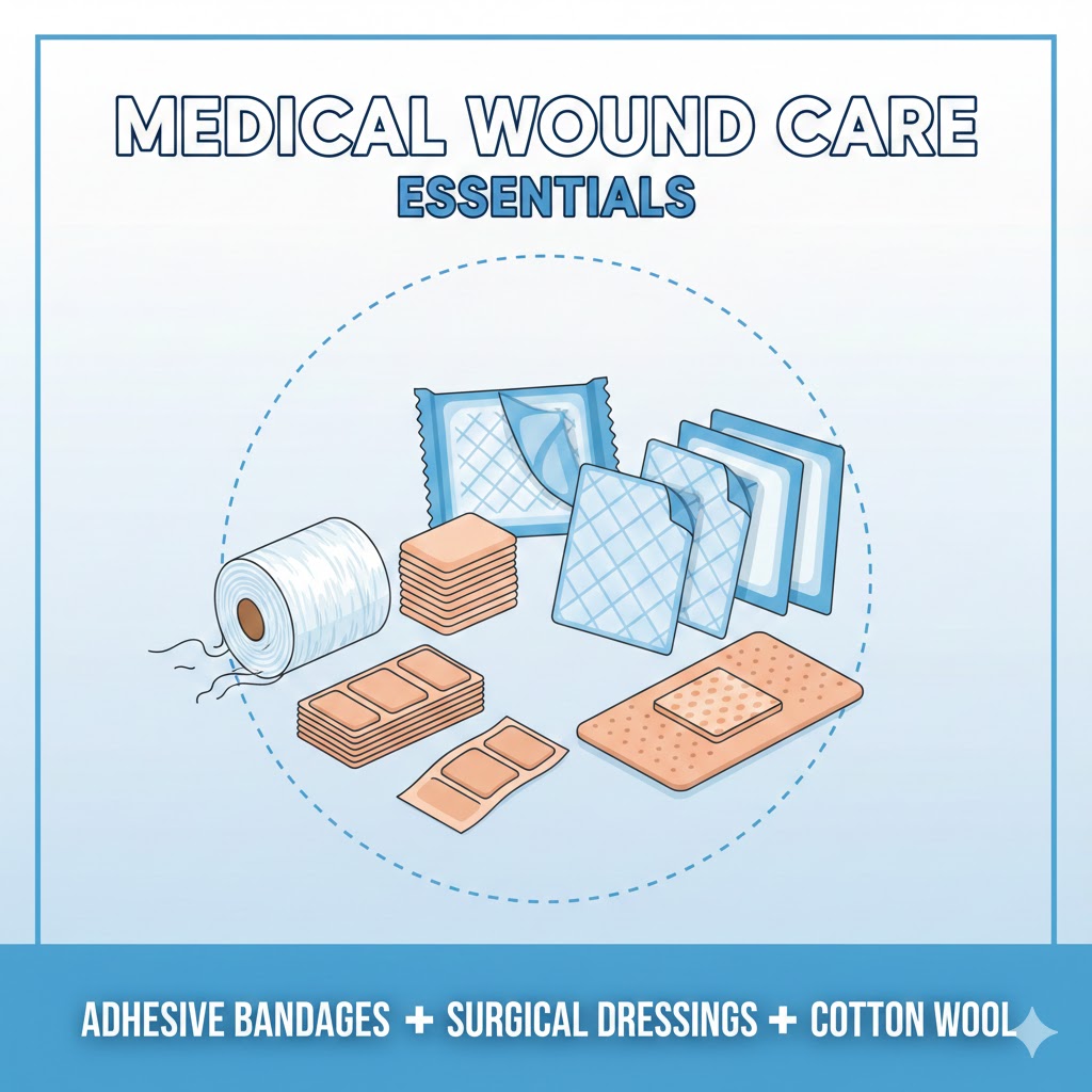 bandage, surgical dressing & cotton 