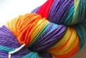 Dyed polyester yarn