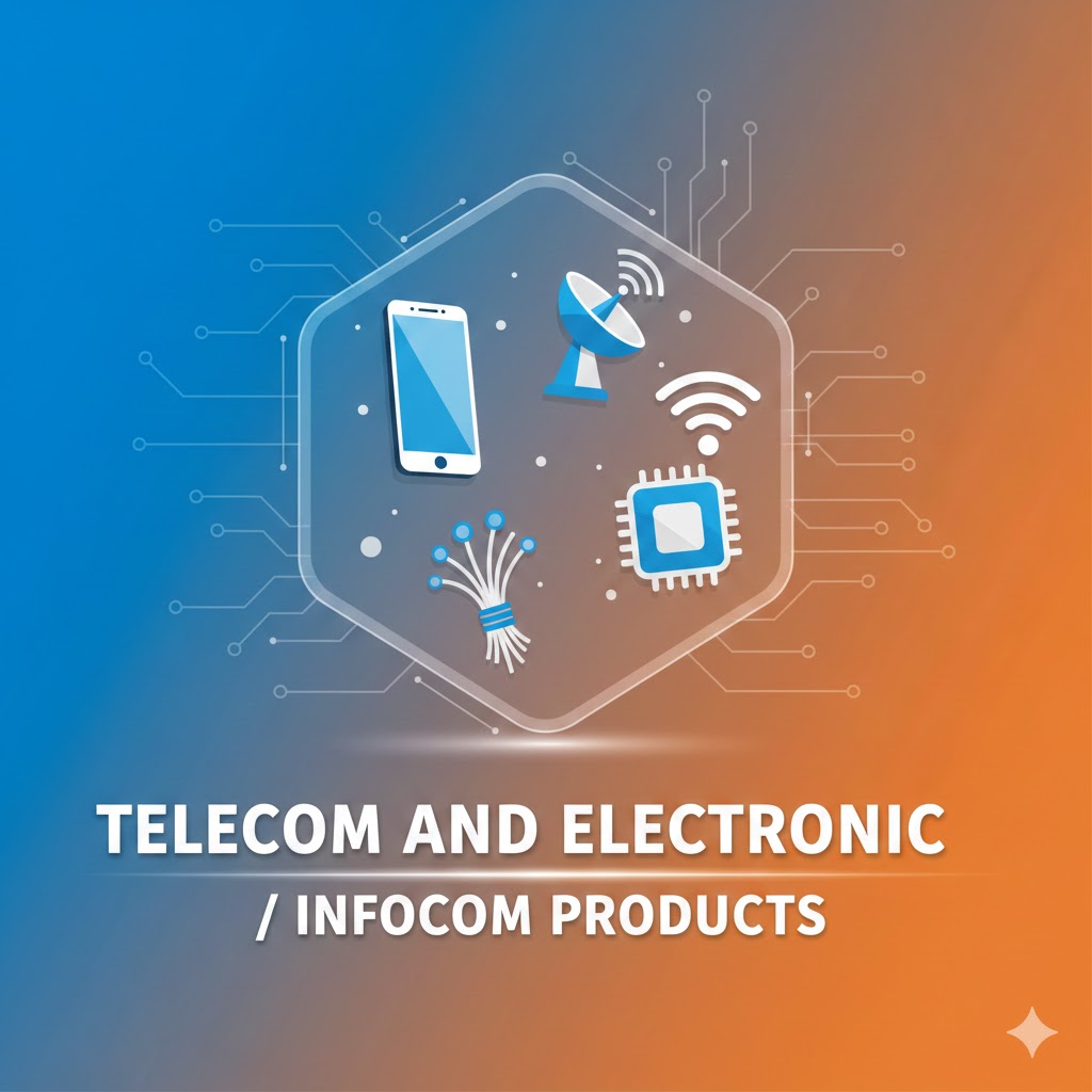 telecom and electronic / infocom products (like mobile / telecom accessories, DTH, related electronics)