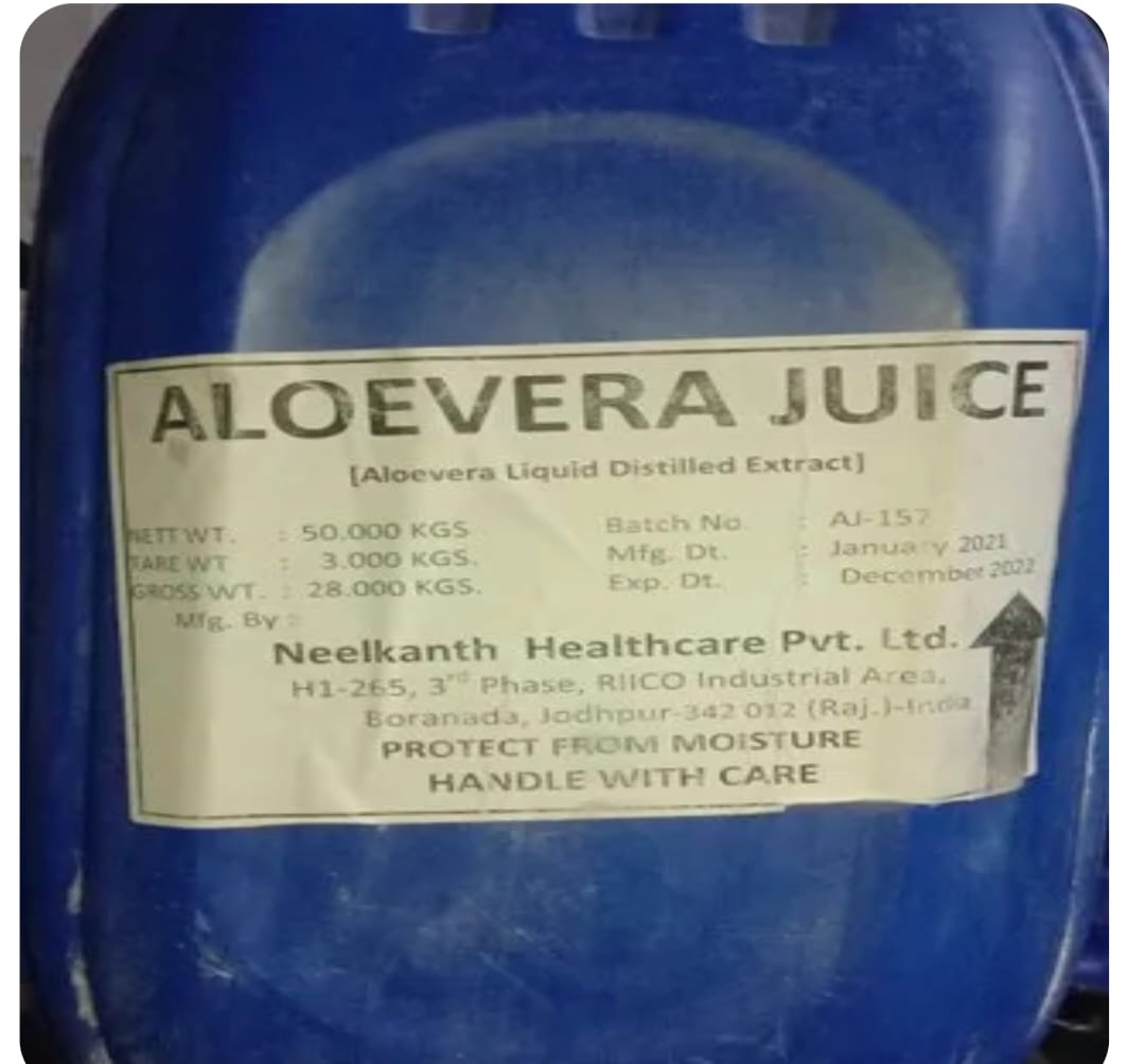 Cosmetic Chemicals, Alovera Juice