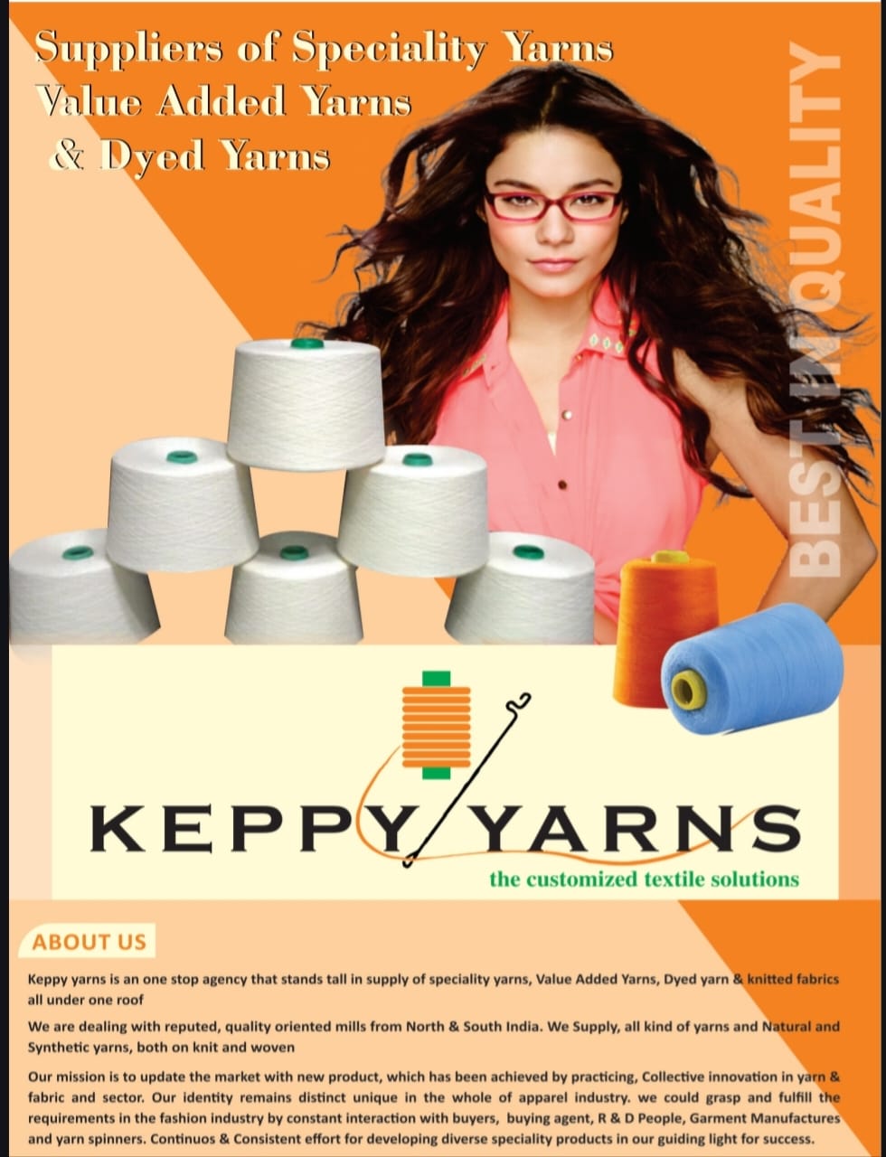 REGULAR YARNS, MELANGE YARNS, SPECIALITY YARNS, DYED YARNS.