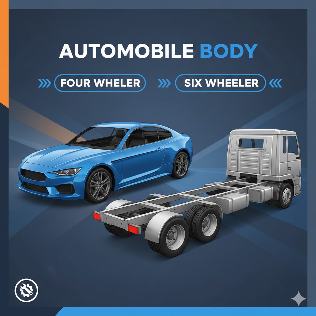  Four Wheeler & Six Wheeler Automobile Body. etc.