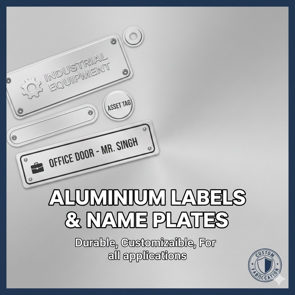 Aluminium lables, name plates etc. 