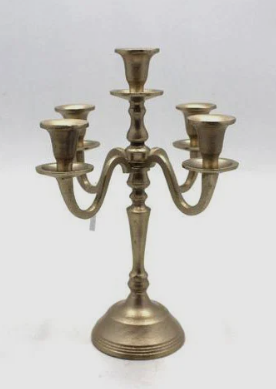 Rough Brass Plating Candle Stand