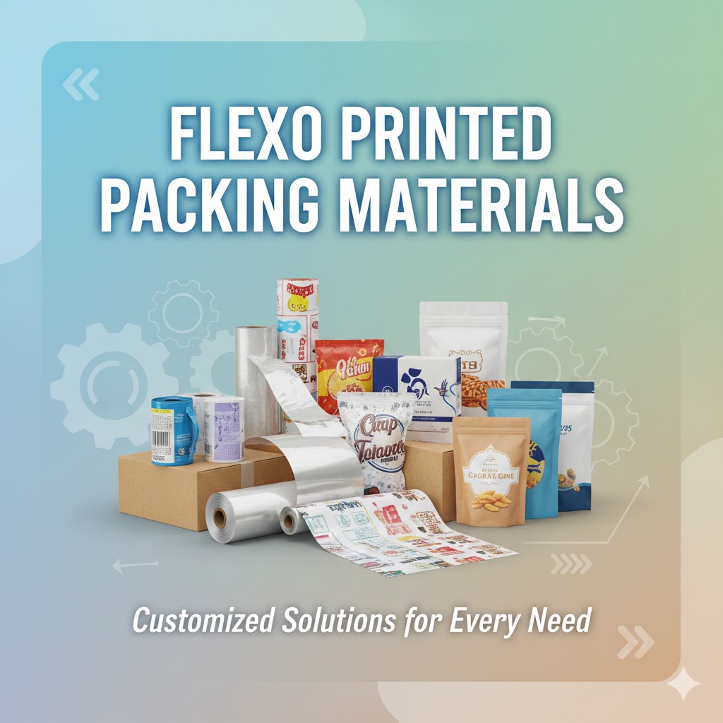  flexo printed packing materials, packaging materials, printed packaging materials etc.