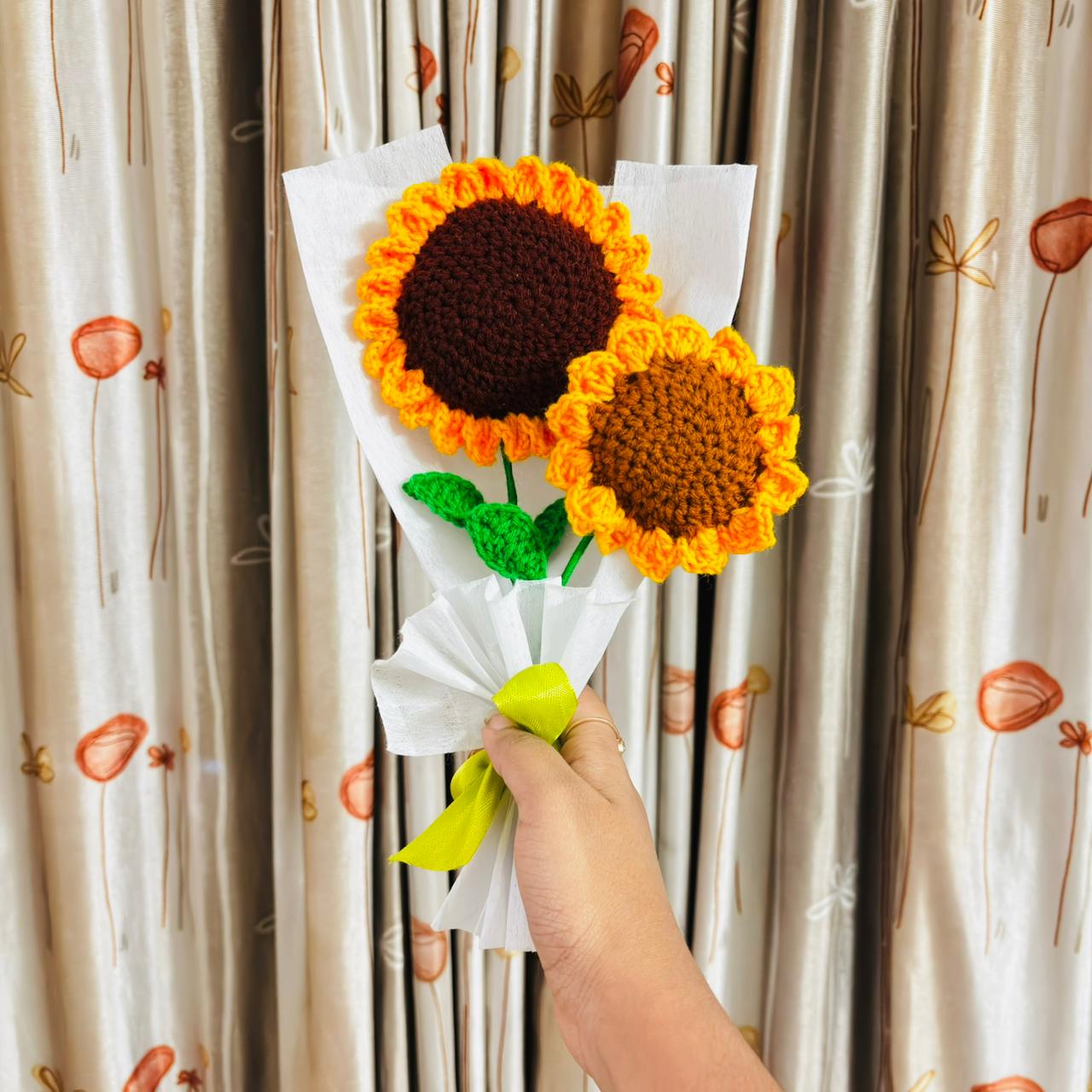  Handcrafted Crochet Sunflower Bouquet 