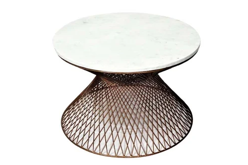 Round White Handicraft Stool