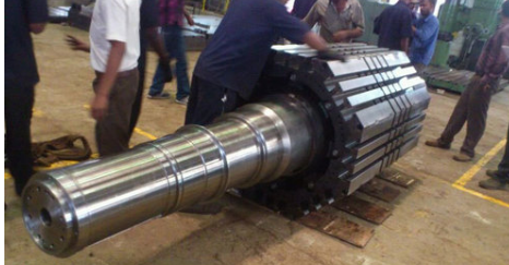 Generator shaft, stator frame etc.
