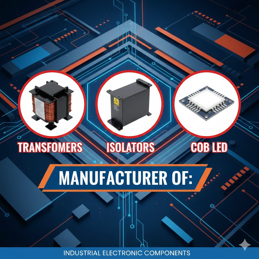 Manufacturer of transforms, isolators and cob.