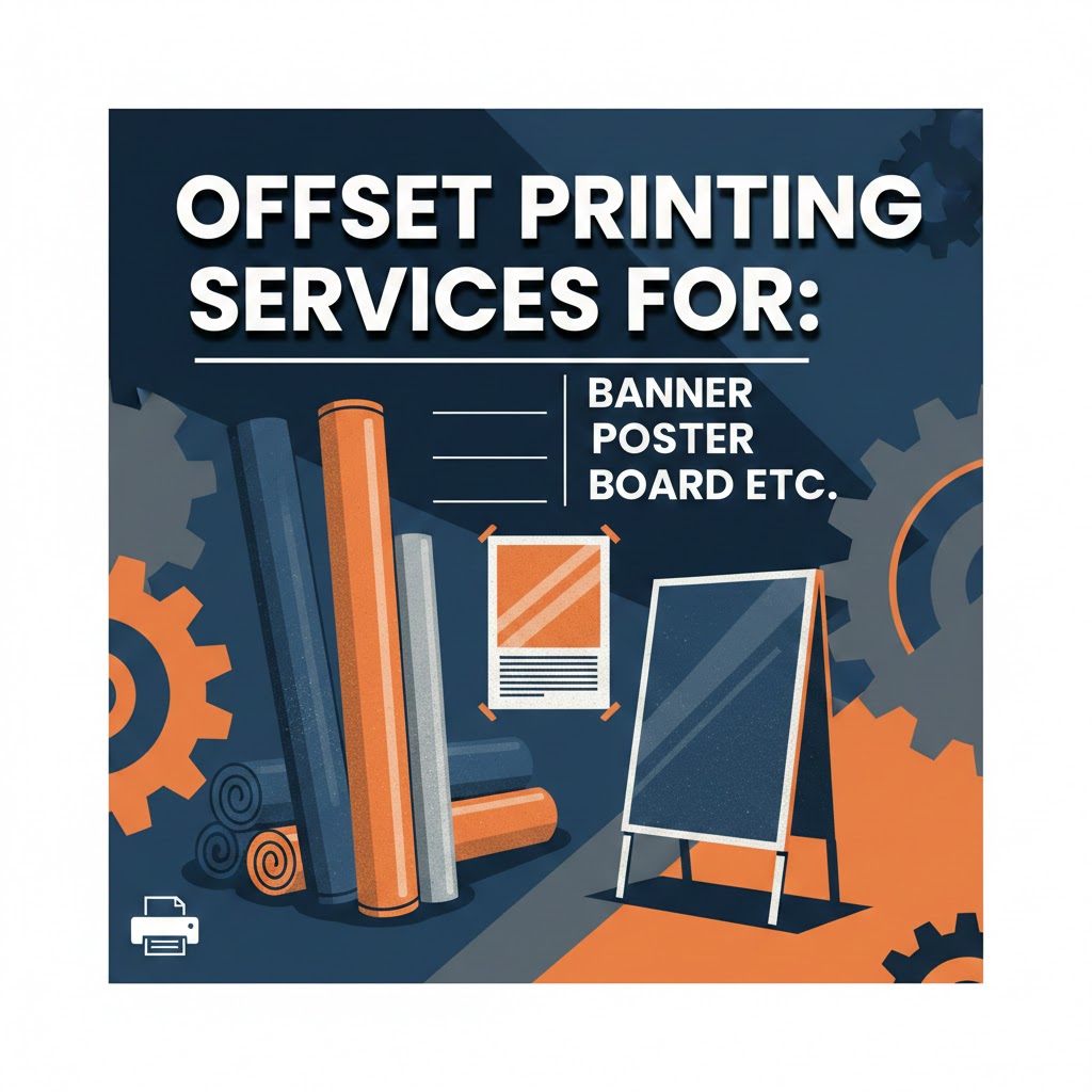  Offset Set Printing Services For::- Banner, Poster, Board etc. 