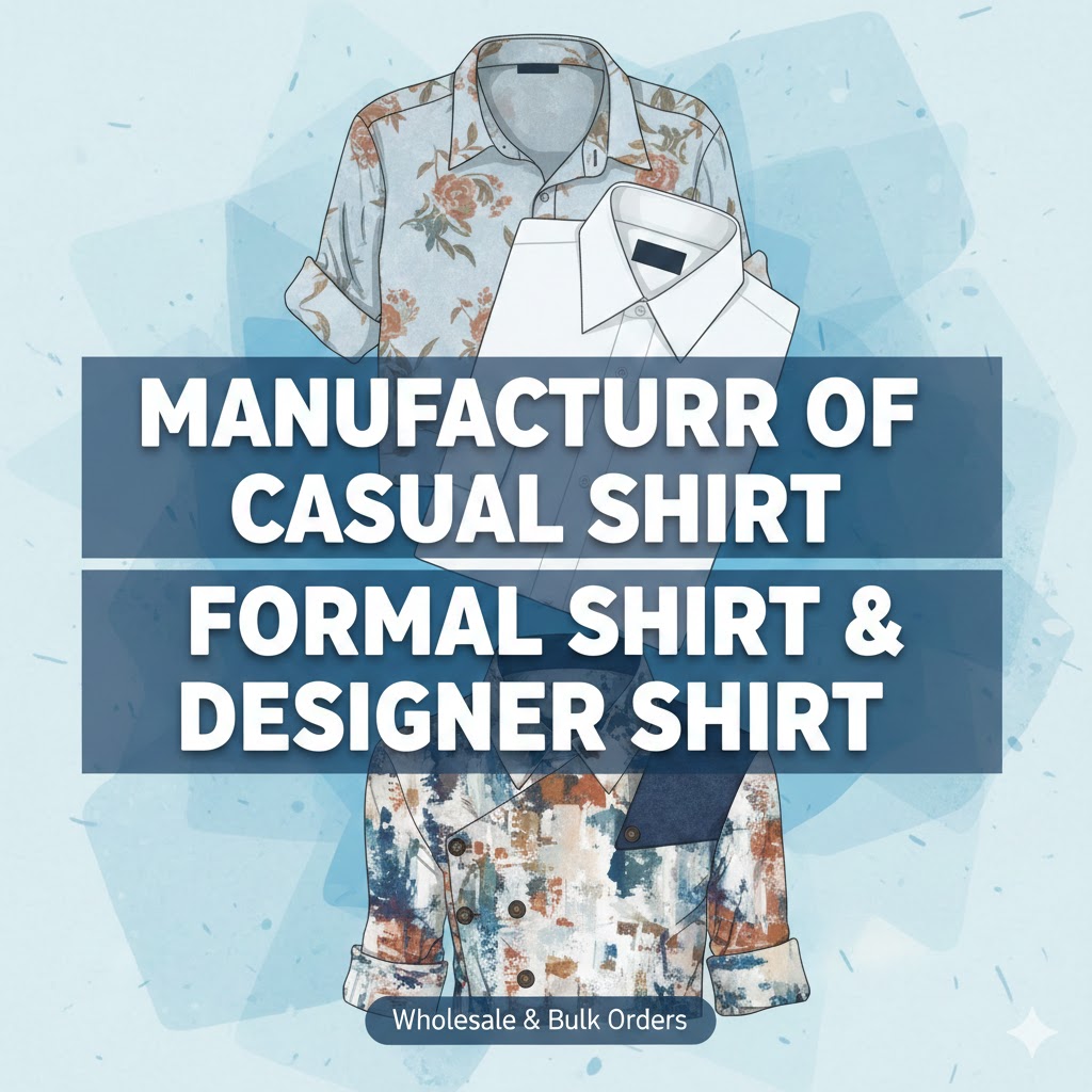  Manufacturer of casual shirt, formal shirt & designer shirt