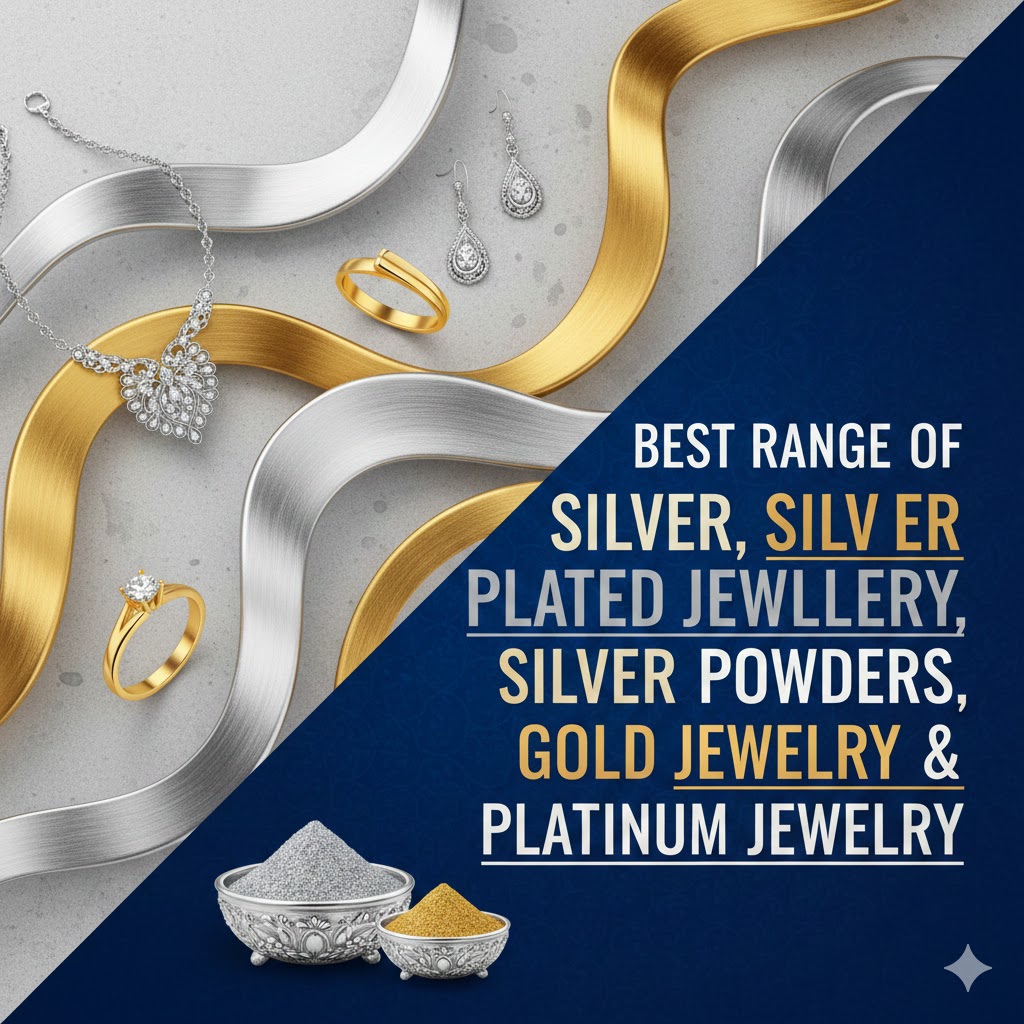  silver, silver plated jewellery, silver powders, gold jewelry & platinum jewelry