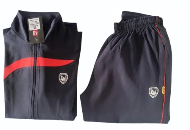 Good Wearr Men Black Lycra Tracksuit