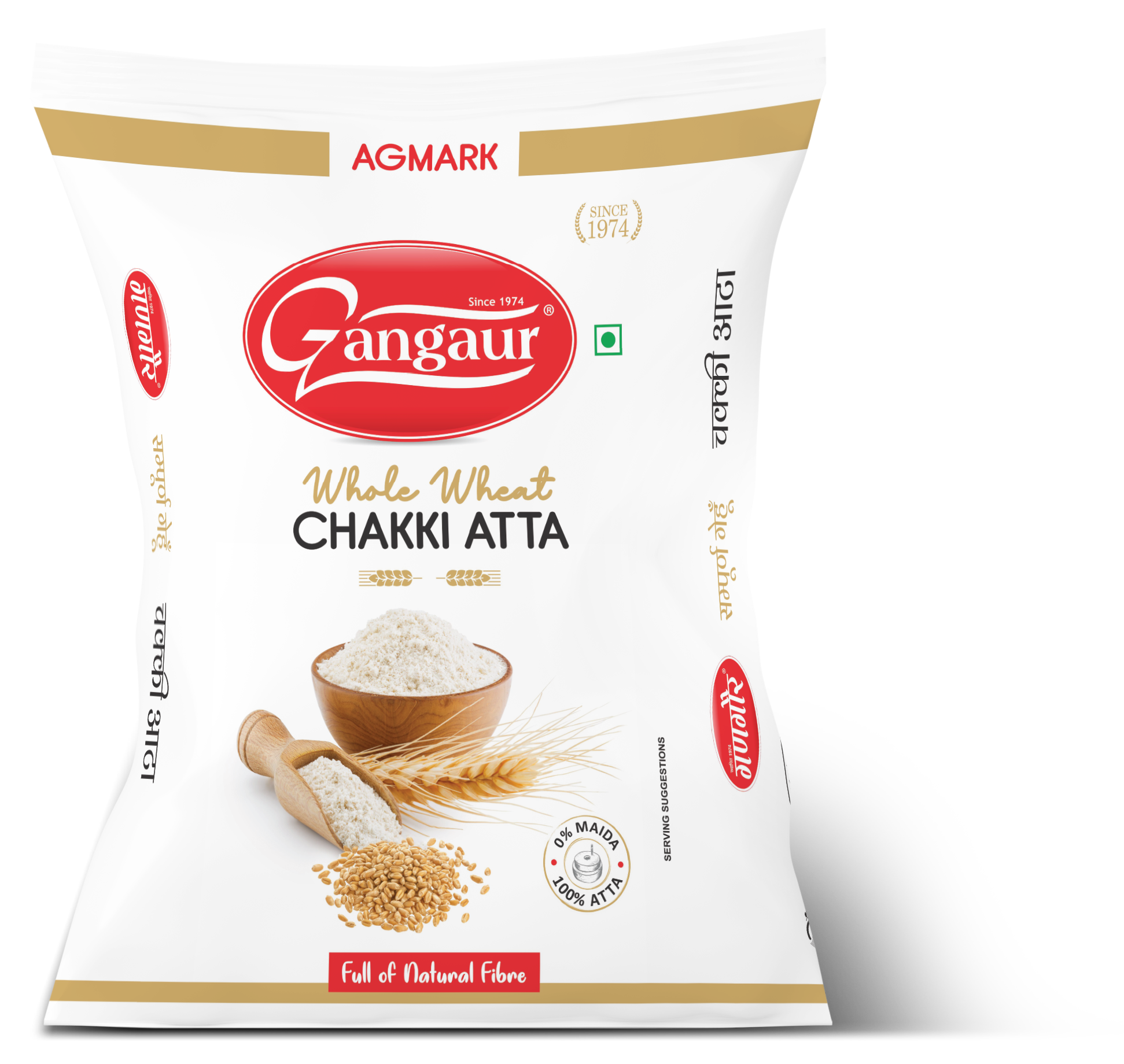 GANGAUR WHOLE WHEAT CHAAKI ATTA 10 KG (AGMARK)