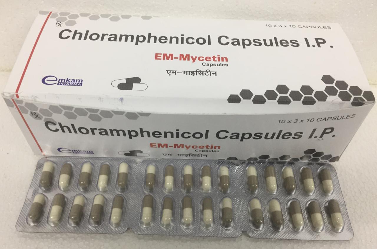 Em-mycetin Capsules (Chloramphenicol I.P. 250 mg)