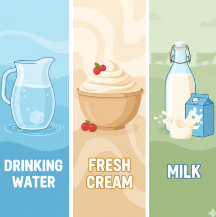 Service Provider of drinking water, fresh cream & milk