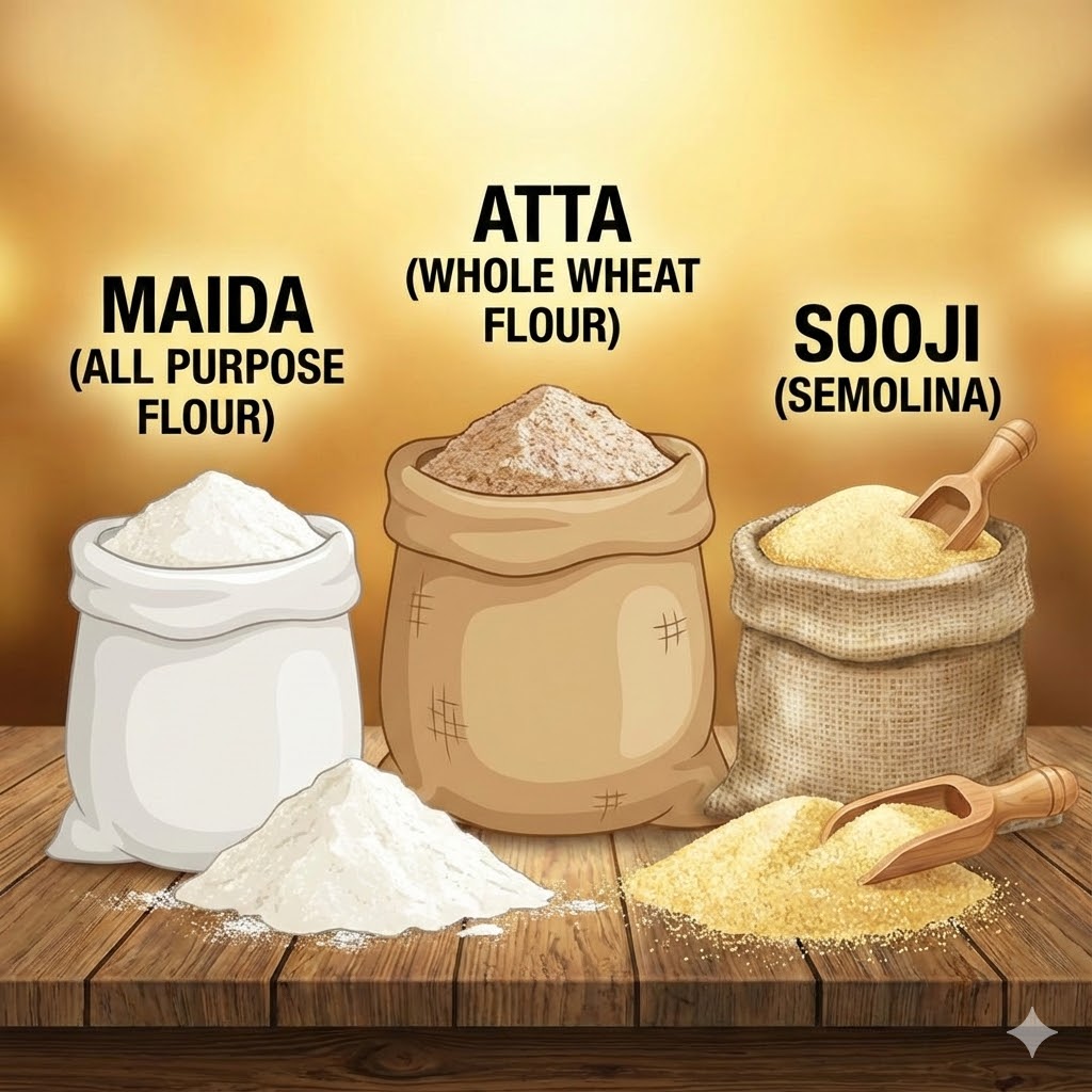 maida, atta & sooji 