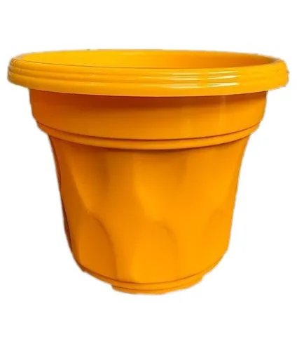 Tangerine Plastic Flower Hanging Pot