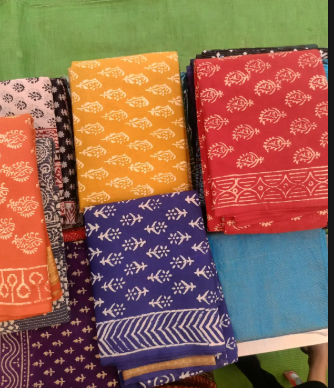 Maheshwari saree,Bagh print