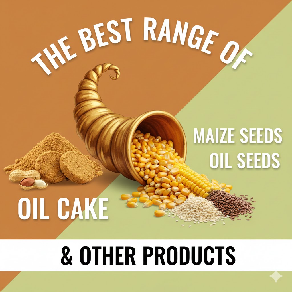 oil cake, maize seeds, oil seeds & other products