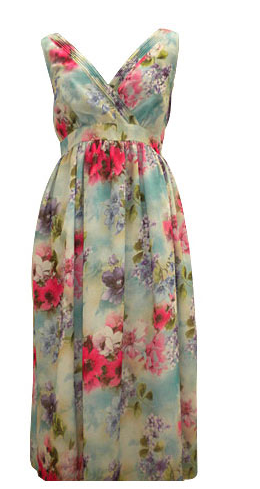  Ladies Floral Gown