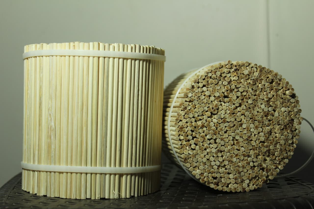 Briquettes and Bamboo Sticks.