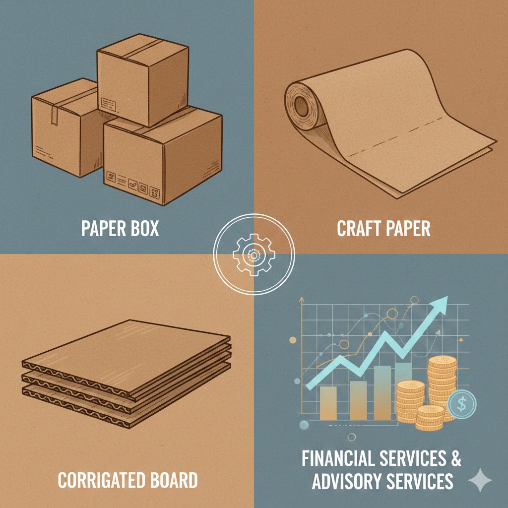 paper box, craft paper, corrugated board, financial services & advisory services 