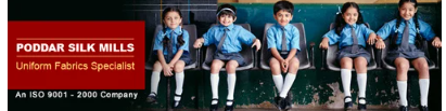  uniform fabrics, suiting, shirting, and school dress materials. 