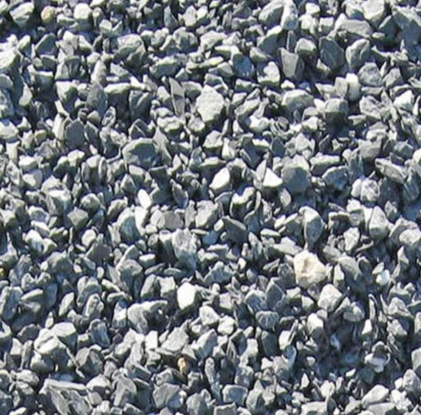 crushed stone, tmt bars & safety mask