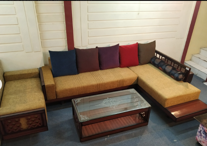  double bed, center table & office furniture