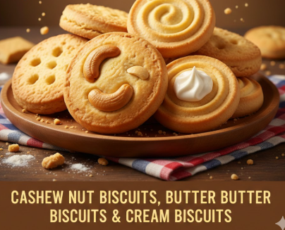  Bakery / Caterer of cashew nut biscuits, butter biscuits & cream biscuits 