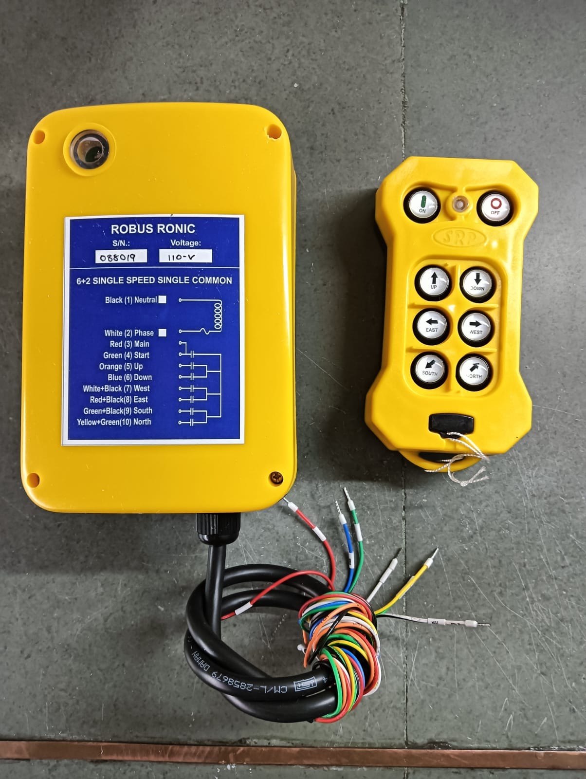 6 way start stop wireless radio remote single speed 