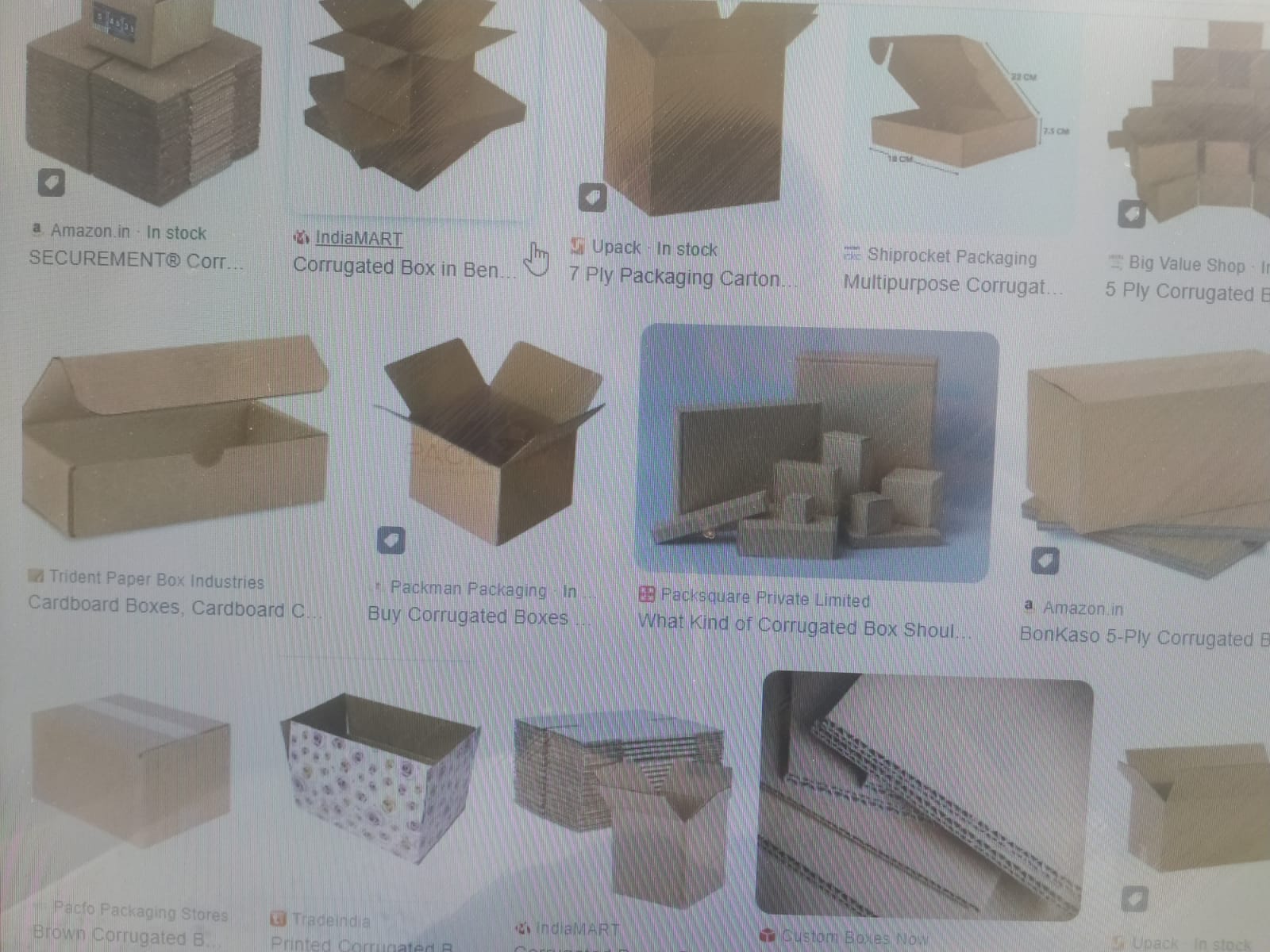 paper packaging corrugated boxes