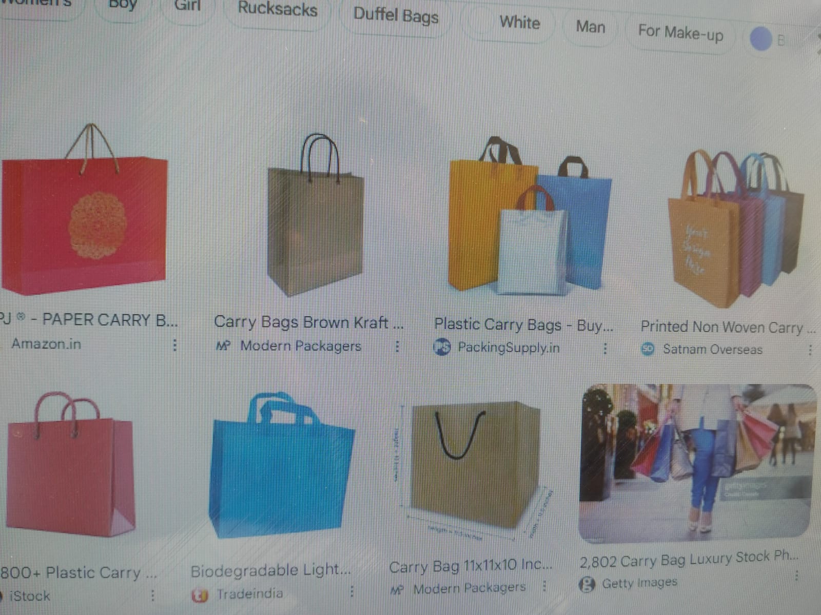 plastic carry bag