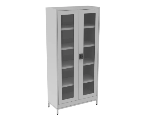 Storage Cabinet With Glass Door