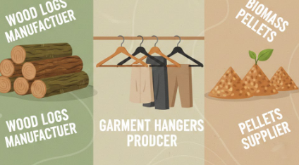 Manufacturer of wood logs, garment hangers & biomass pellets 