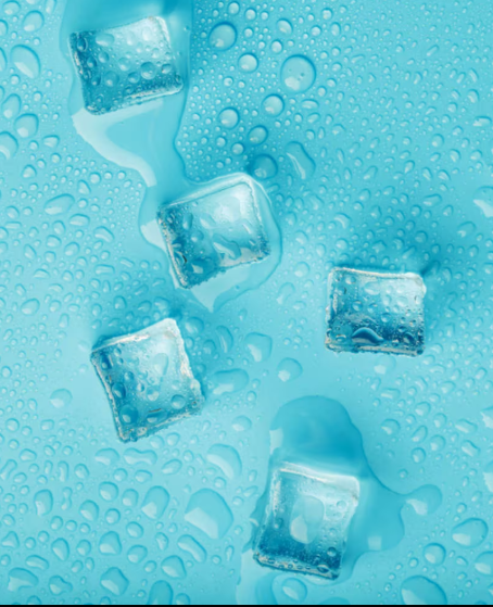 ice blocks or ice slabs 