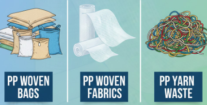 PP Woven Bags, PP Woven Fabrics, PP Yarn Waste