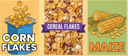  corn flakes, cereal flake & maize 