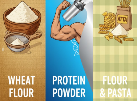 wheat flour, protein powder, flour & pasta