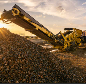 producing aggregates for construction.