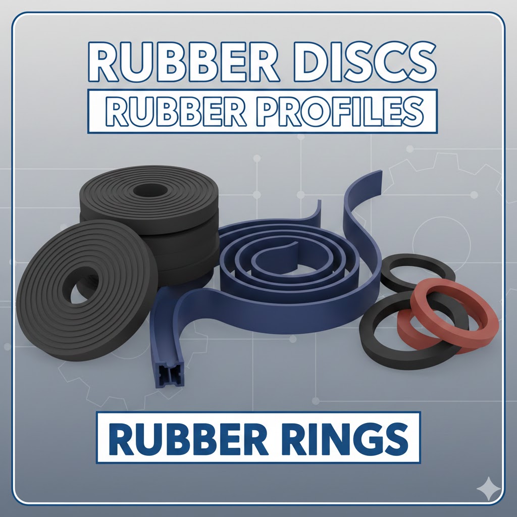  rubber discs, rubber profiles & rubber rings