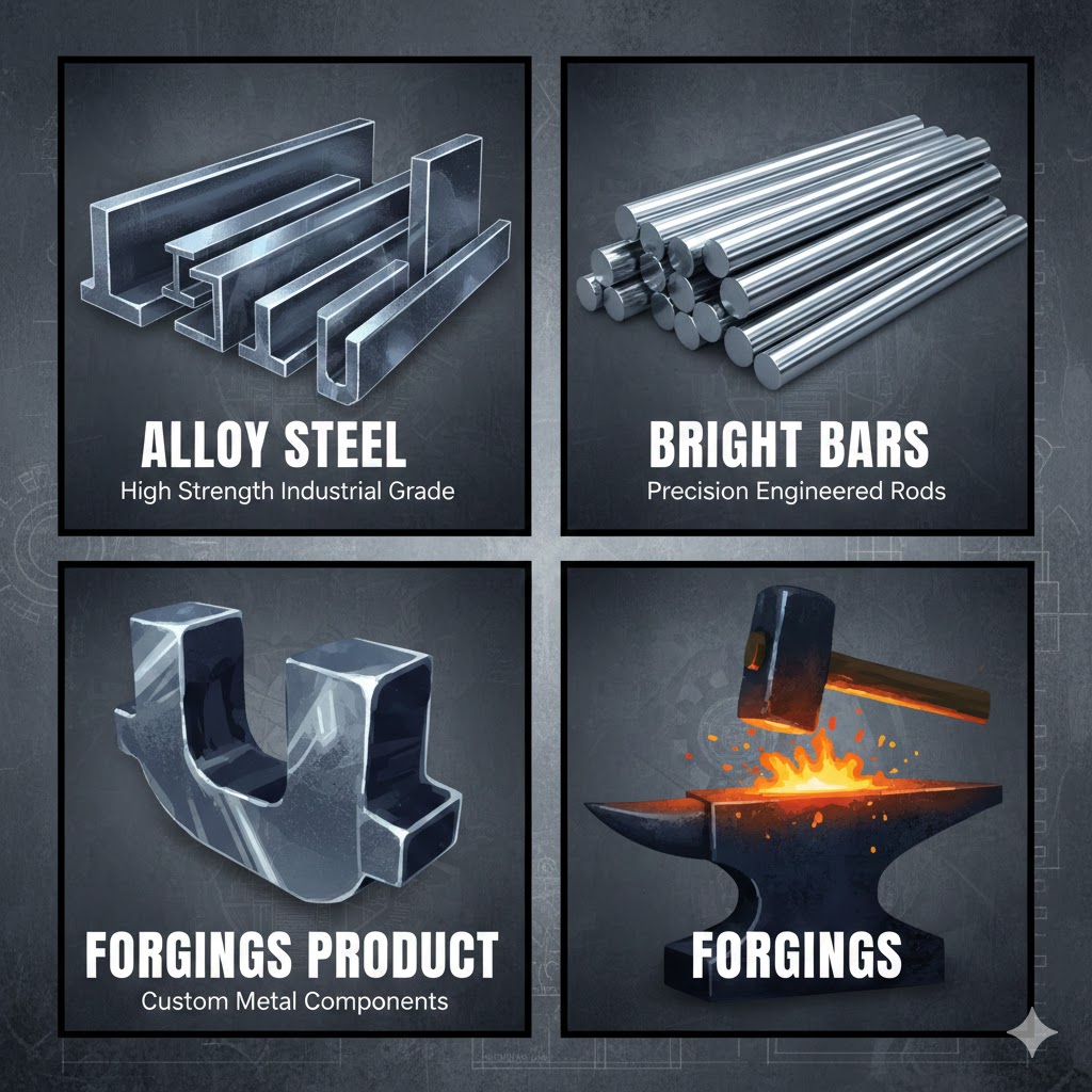 Alloy Steel, Bright Bars, Forgings Product, Forgings