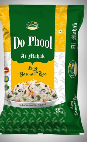  Do Phool Dubar Basmati Rice, Do Phool AL Mahak Organic Basmati Rice, Do Phool Tibar Basmati Rice, Organic Creamy White Basmati Rice and Do Phool Mini Mogra Organic Basmati Rice 