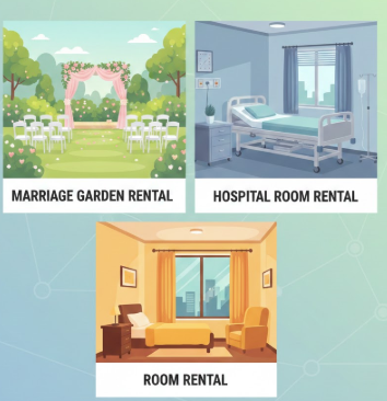  marriage garden rental, hospital room rental & room rental 