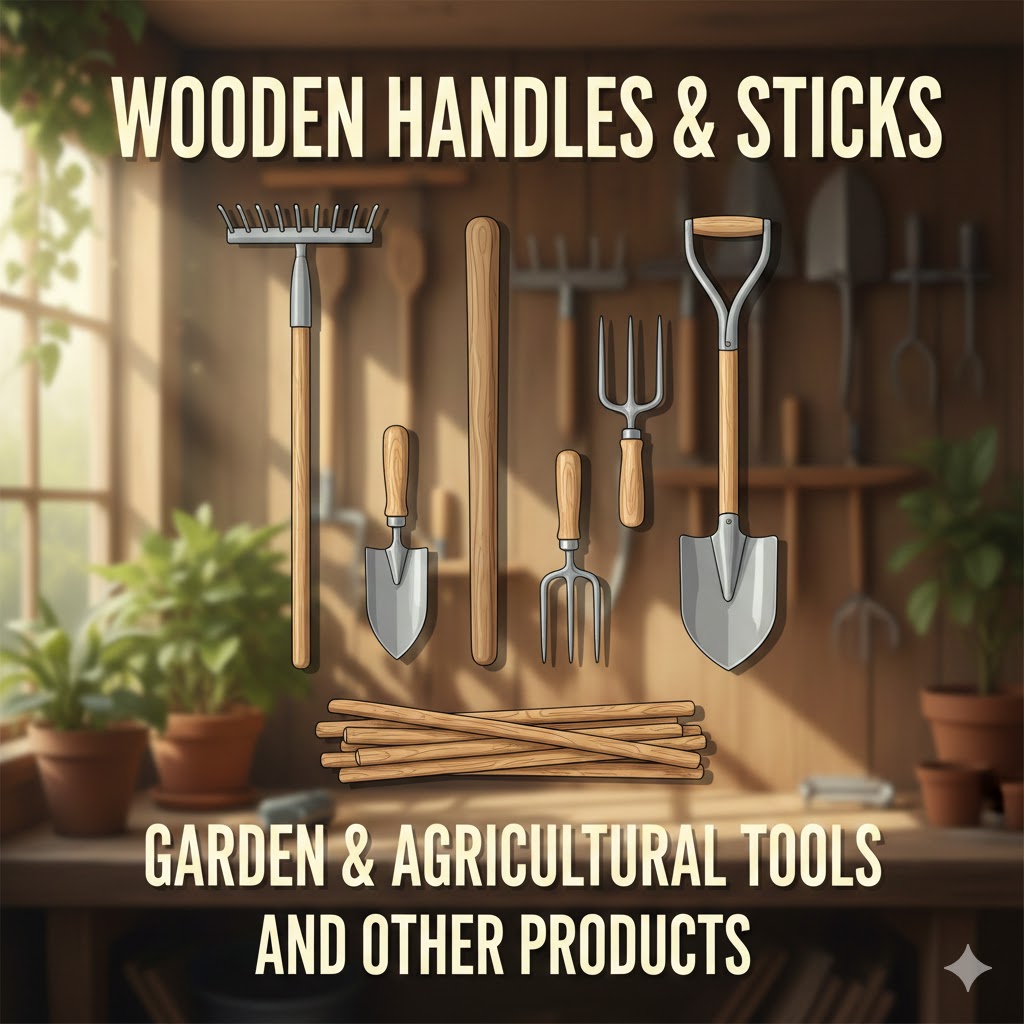 wooden handle, wooden stick, garden tools, agricultural tools & other products 