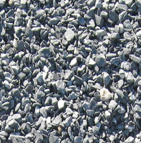 crushed stone, tmt bars & safety mask 